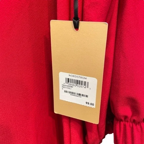 Halogen Flowy Shift Dress in Red Chili Small New - Picture 5 of 8